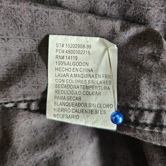 ELY CATTLEMAN MEN'S LONG SLEEVE SHIRT - SIZE LARGE - GRAY - Picture 10 of 15